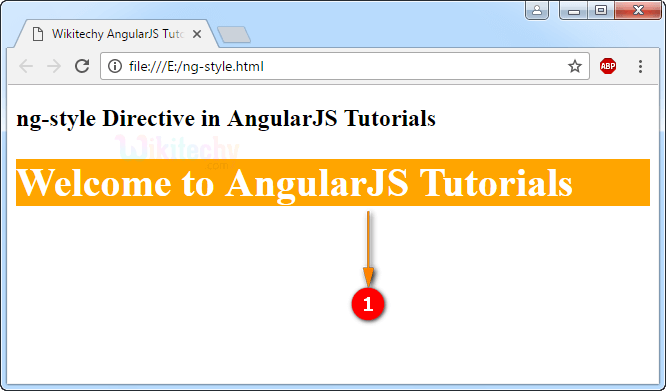 Sample Output for AngularJS ngstyle