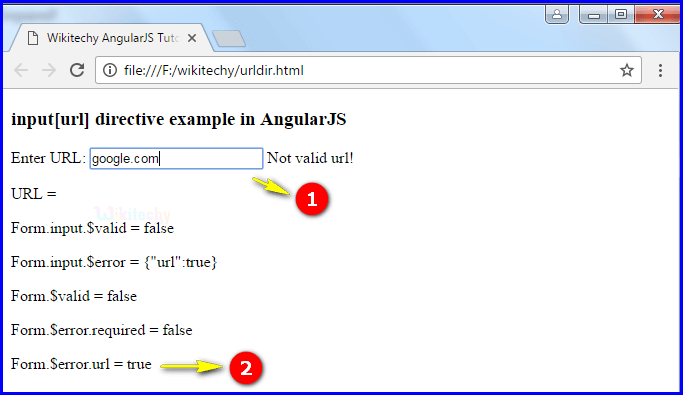 Sample Output3 for AngularJS Input URL