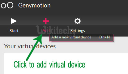  add virtual device in genymotion