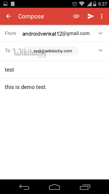  compose messages of gmail account app in android