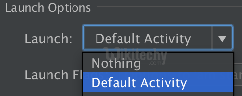  android default activity