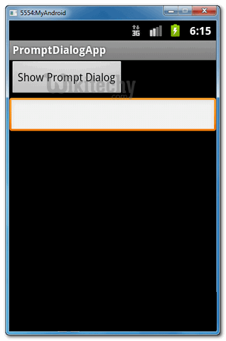  android prompt user input example