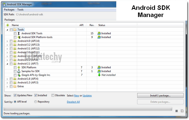  android sdk manager