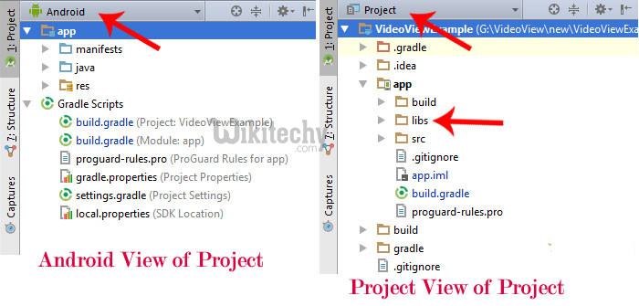  Android Vs Project View Android Studio