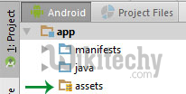  assets folder created in app android studio
