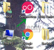  genymotion in desktop after installation