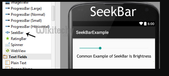  seekbar example