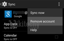  andriod remove account