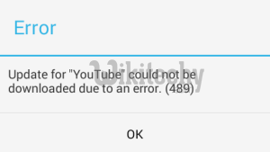 google playstore error 489