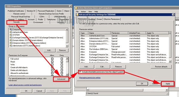 change microsoft exchange security settings