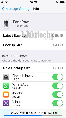  icloud backup list