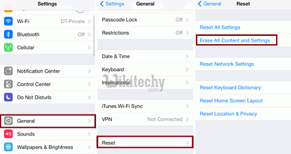 iphone factory reset