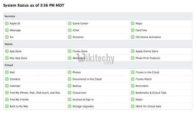 iphone system status