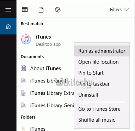  itunes run as administrator