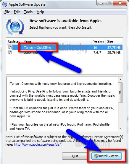  update itunes software