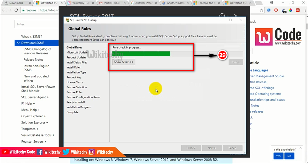  rule progress window