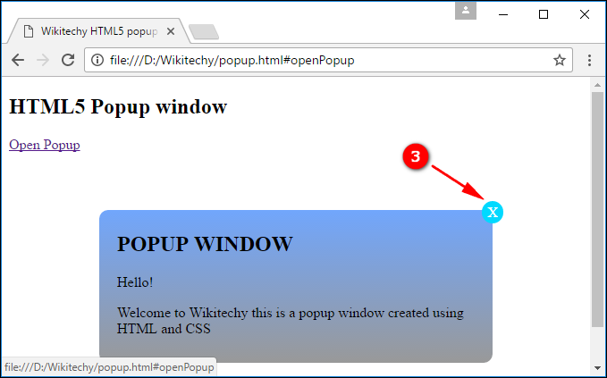 html5 popup window