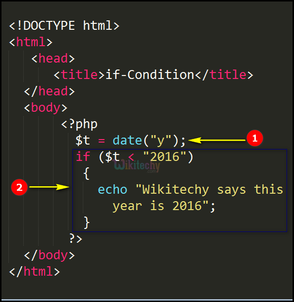 example of php code