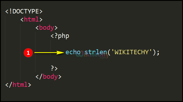 Code Explanation for strlen Function In PHP