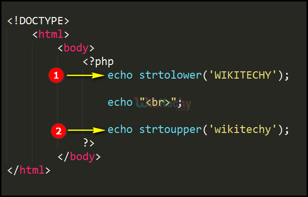Code Explanation for strtolower strtoupper Function In PHP