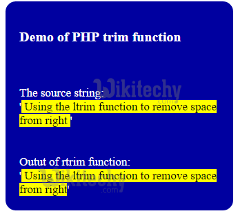  php-rtrim