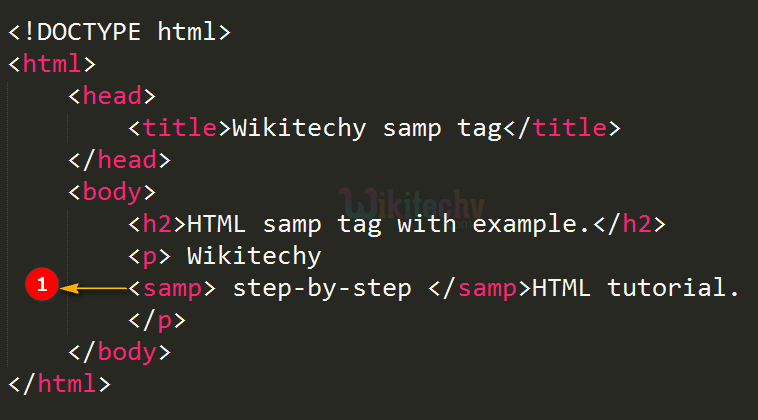 code explanation for sample <samp> tag