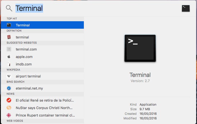 terminal mac for windows