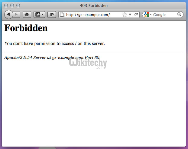 Apache inaceptable error page