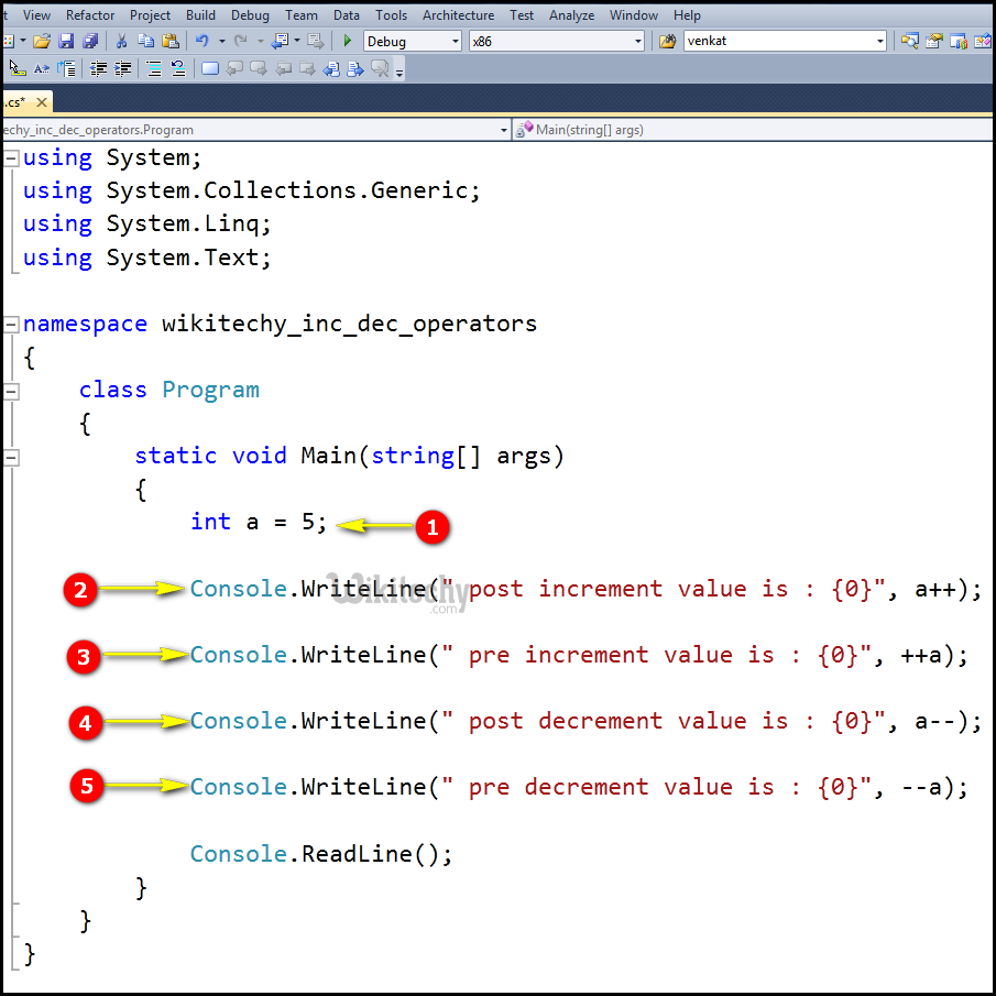 C Increment C Decrement c Increment Decrement Operators By 