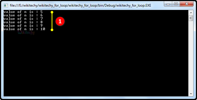  C# for loop strcture output