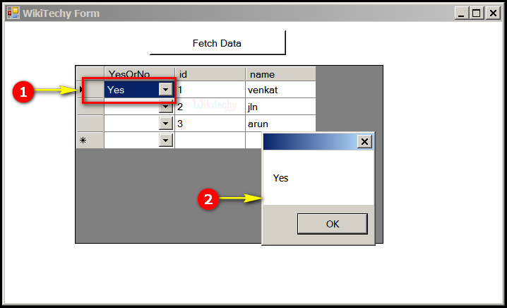   fetch data