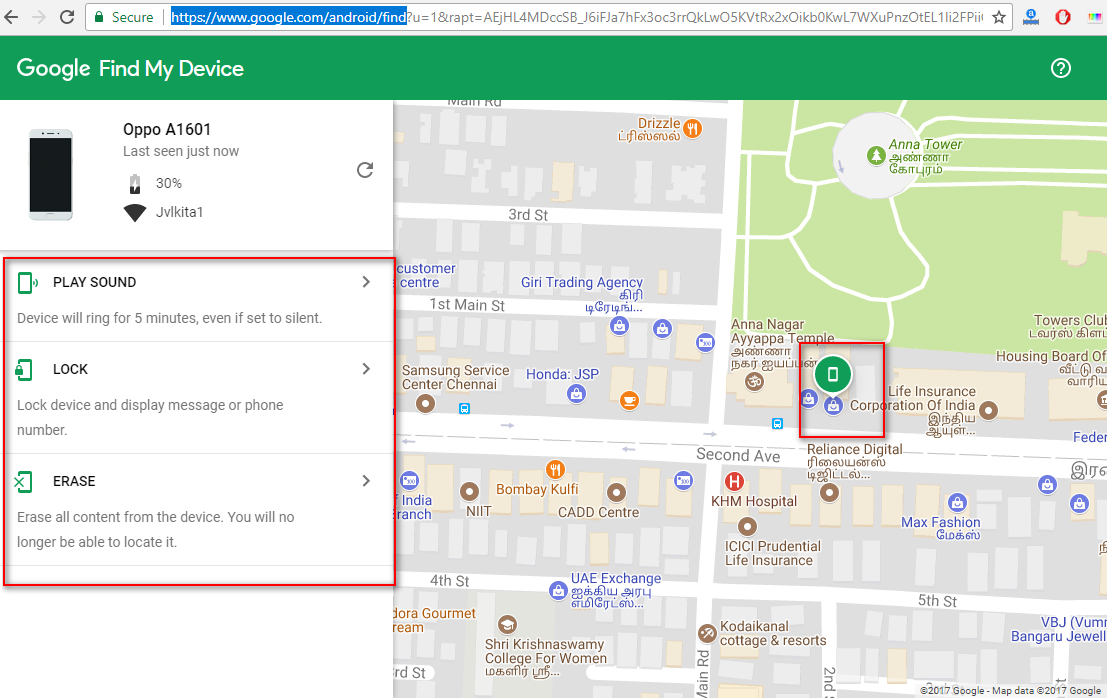 Mobile location in google-maps