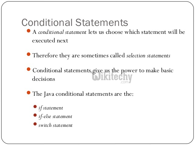  Conditional Statement in Java