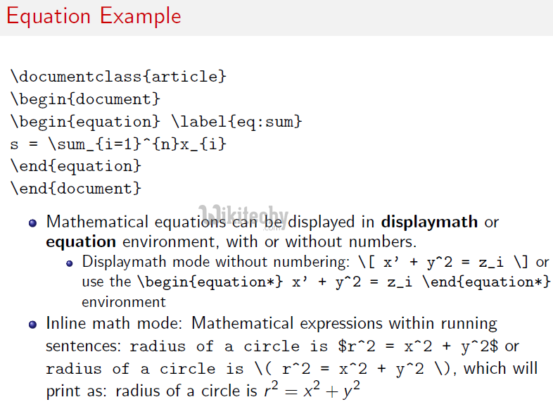 Latex Equation By Microsoft Awarded MVP Learn In 30sec Wikitechy