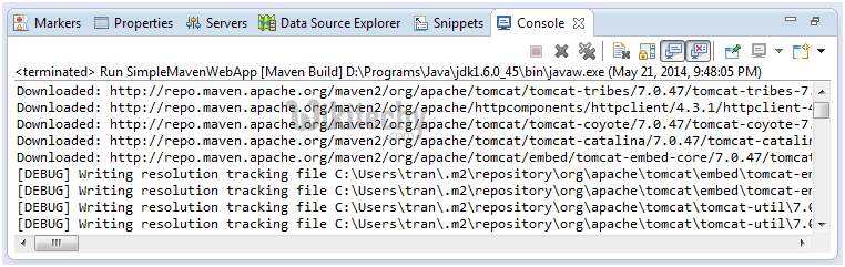  learn maven tutorial - configure and run maven project step4- maven example