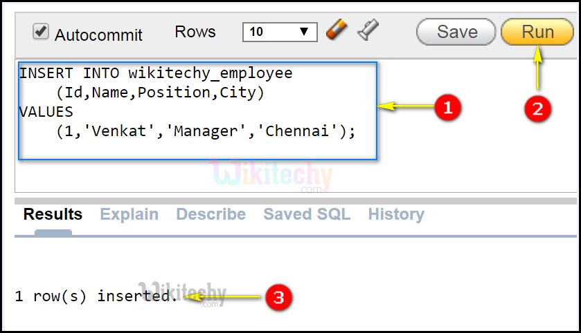 Oracle Insert Insert By Microsoft Awarded Mvp Oracle Tutorial Learn In 30sec Wikitechy 0255