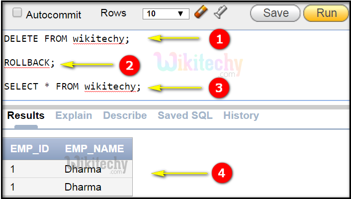 Oracle Rollback Rollback By Microsoft Awarded MVP Oracle Tutorial 