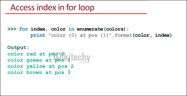 access index for loop