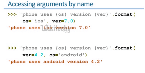 accessing arguments by name