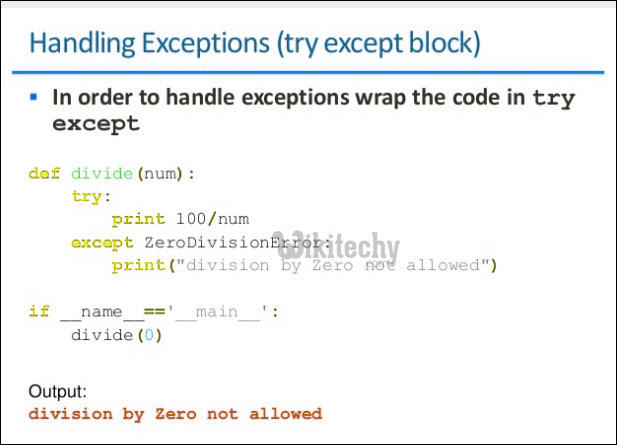 handling exception