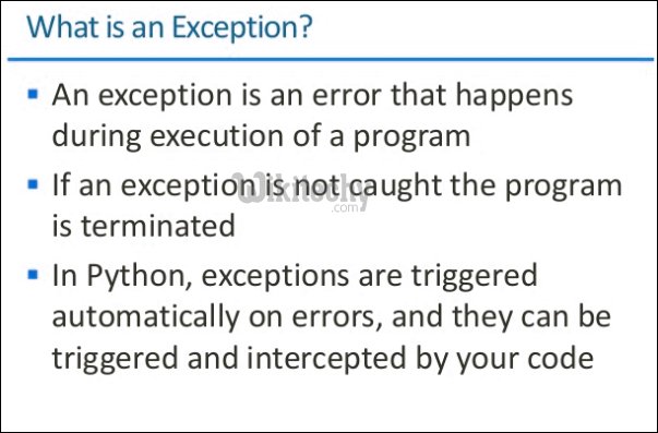 An exception