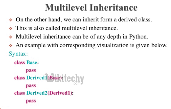 multilevel inheritance python