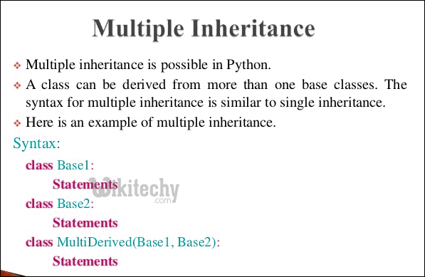 multiple inheritance python