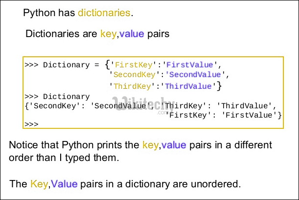 python has dictionaries