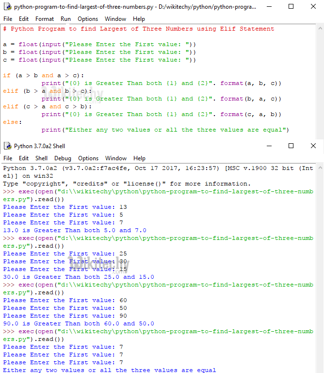 Python Tutorial Python Program To Find Largest Of Three Numbers By Microsoft Award MVP 