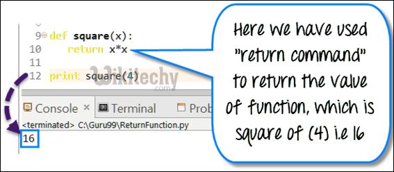 return functions