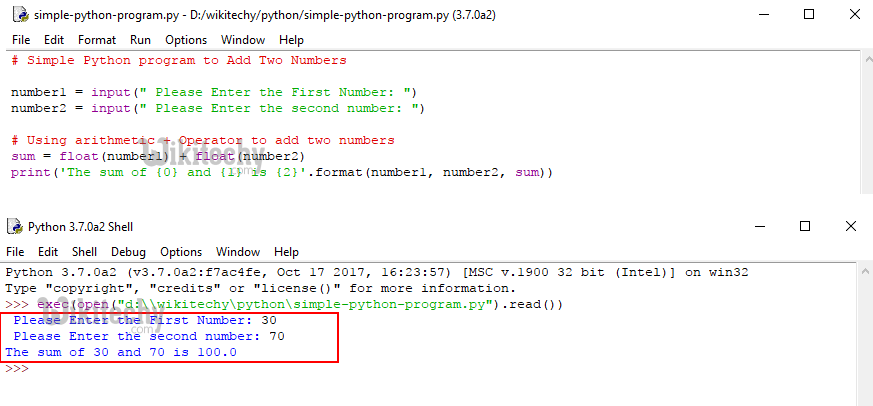  simple python program