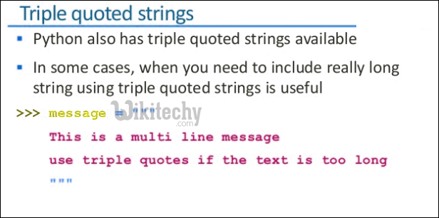 Python - triple quoted strings