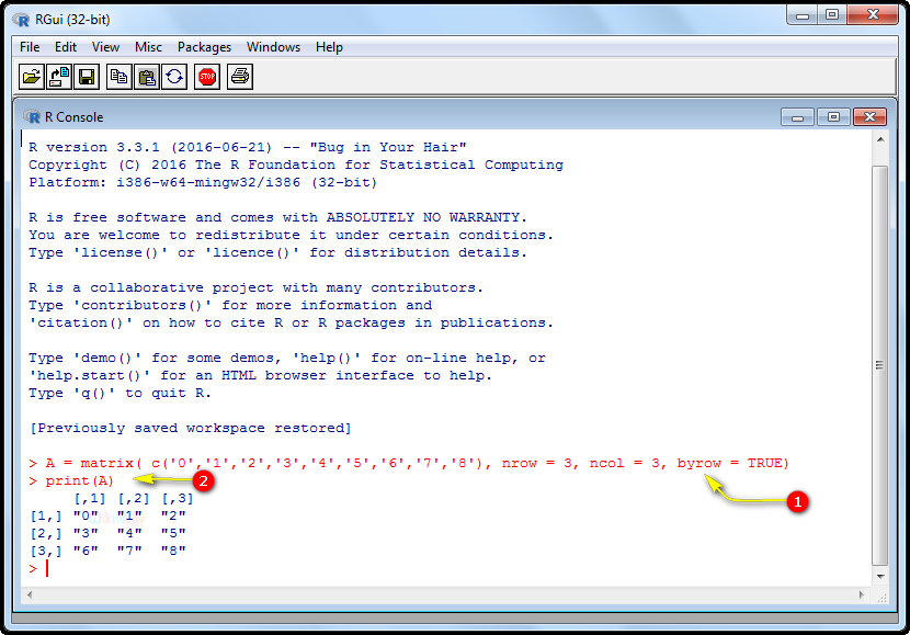 tutorial r matrices r r R Matrices Matrix tutorial Datatypes Data   R