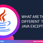 What are the different types of Java exceptions?